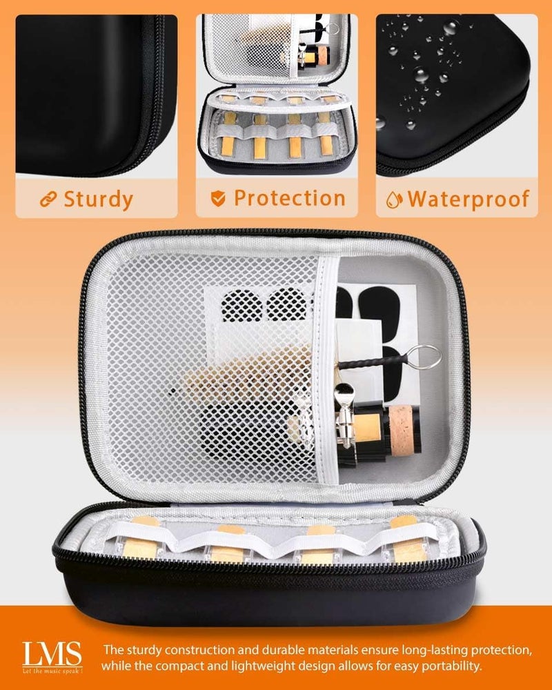 LMS Bb Clarinet Mouthpiece Kit with Case, Clarinet Mouthpiece Accessories Set for Beginners, Clarinet Mouthpiece Metal Ligature 2.5 Reeds Cushions Pads Cap Brush EVA Storage Case - Image 4